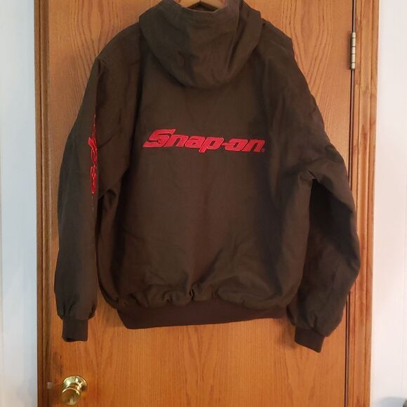 💐Snap-On Tools Heavyweight Insulated Zip Up Hooded Coat Jacket Sz XL - Picture 2 of 12